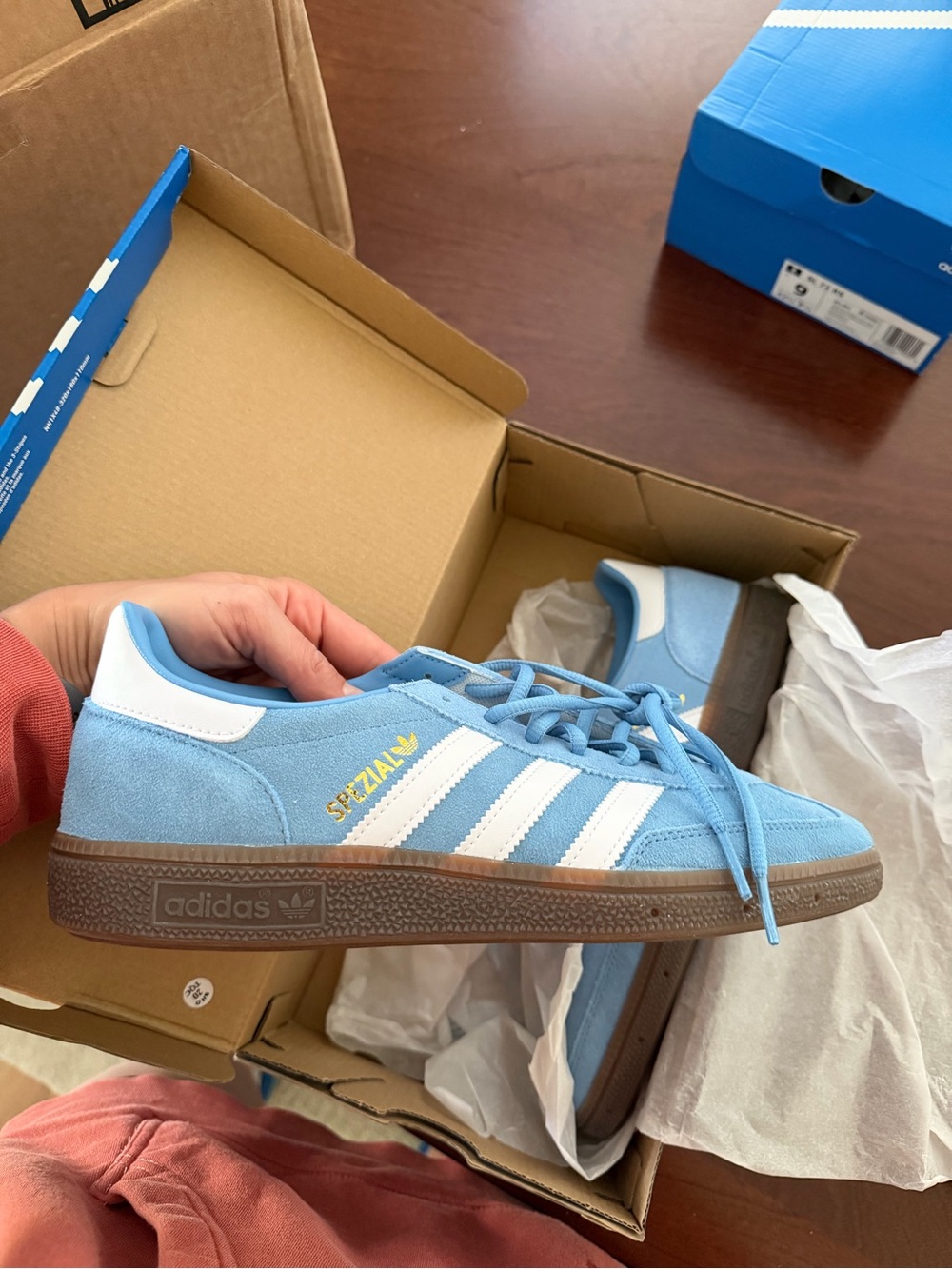 Men’s adidas Spezial Suede Sneakers in Light Blue